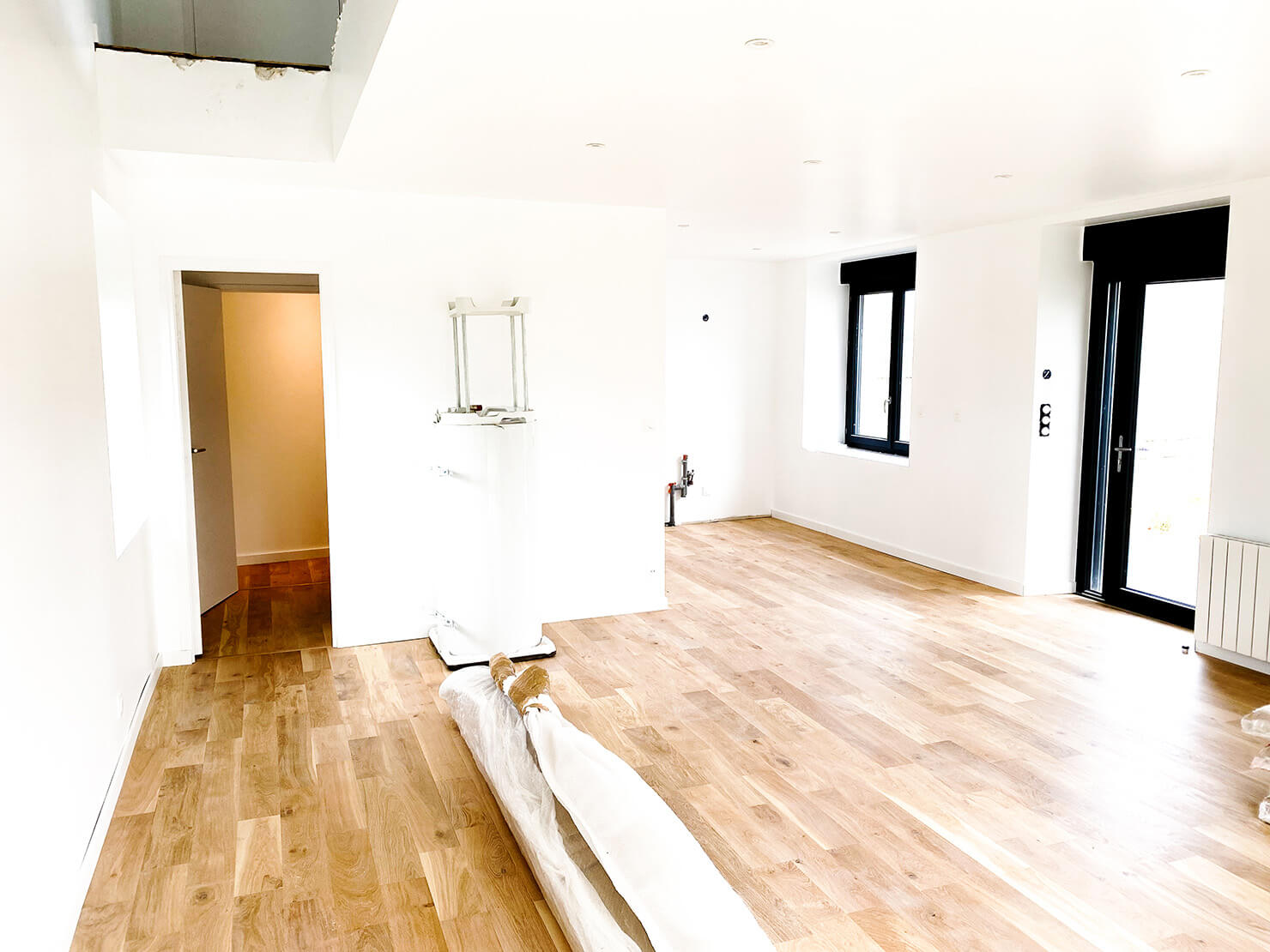 Pose de parquet_séjour_guingamp_BLR-Agencement